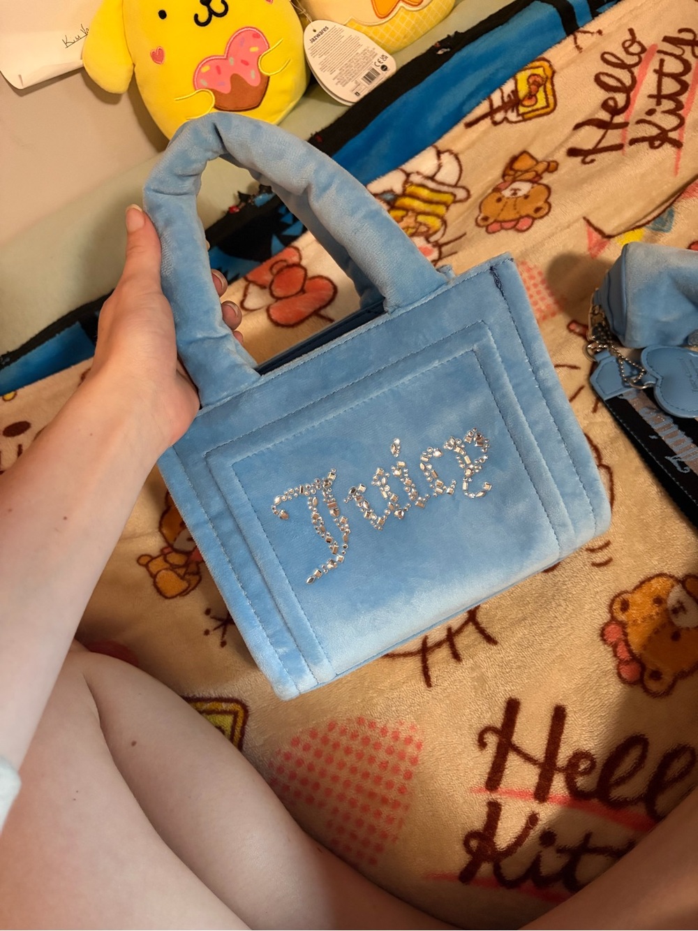 Blue Juicy Couture bag with car keyholder